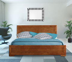 Oak Solid and Manufactured Wood Queen Bed Frame