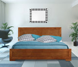 Oak Solid and Manufactured Wood King Bed Frame - Homeroots