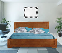 Oak Solid and Manufactured Wood King Bed Frame - Homeroots
