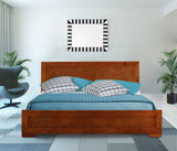 Brown Solid and Manufactured Wood Queen Bed Frame - Homeroots