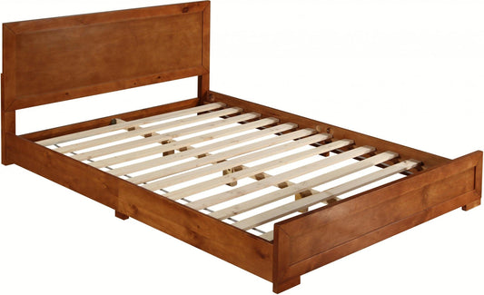 Brown Solid and Manufactured Wood King Bed Frame - Homeroots
