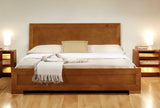 Oak Wood Twin Platform Bed - Homeroots