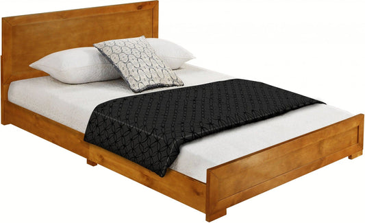 Oak Solid and Manufactured Wood Queen Bed Frame - Homeroots