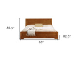 Oak Solid and Manufactured Wood Queen Bed Frame - Homeroots