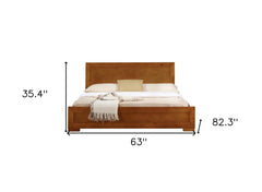 Oak Solid and Manufactured Wood Queen Bed Frame - Homeroots