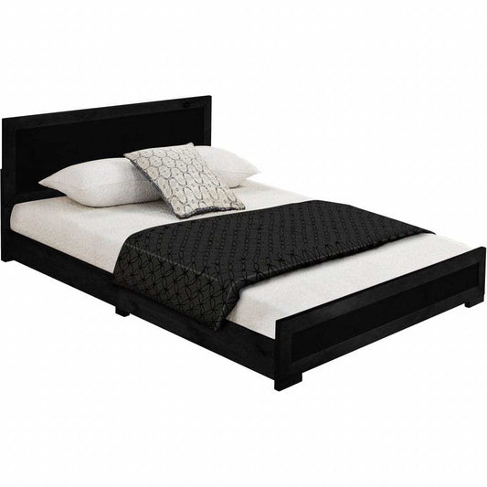 Black Wood Twin Platform Bed - Homeroots - Flyclothing LLC