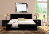 Black Wood Twin Platform Bed - Homeroots