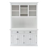 87" White Solid Wood Adjustable Two Tier Bookcase - Homeroots - Flyclothing LLC