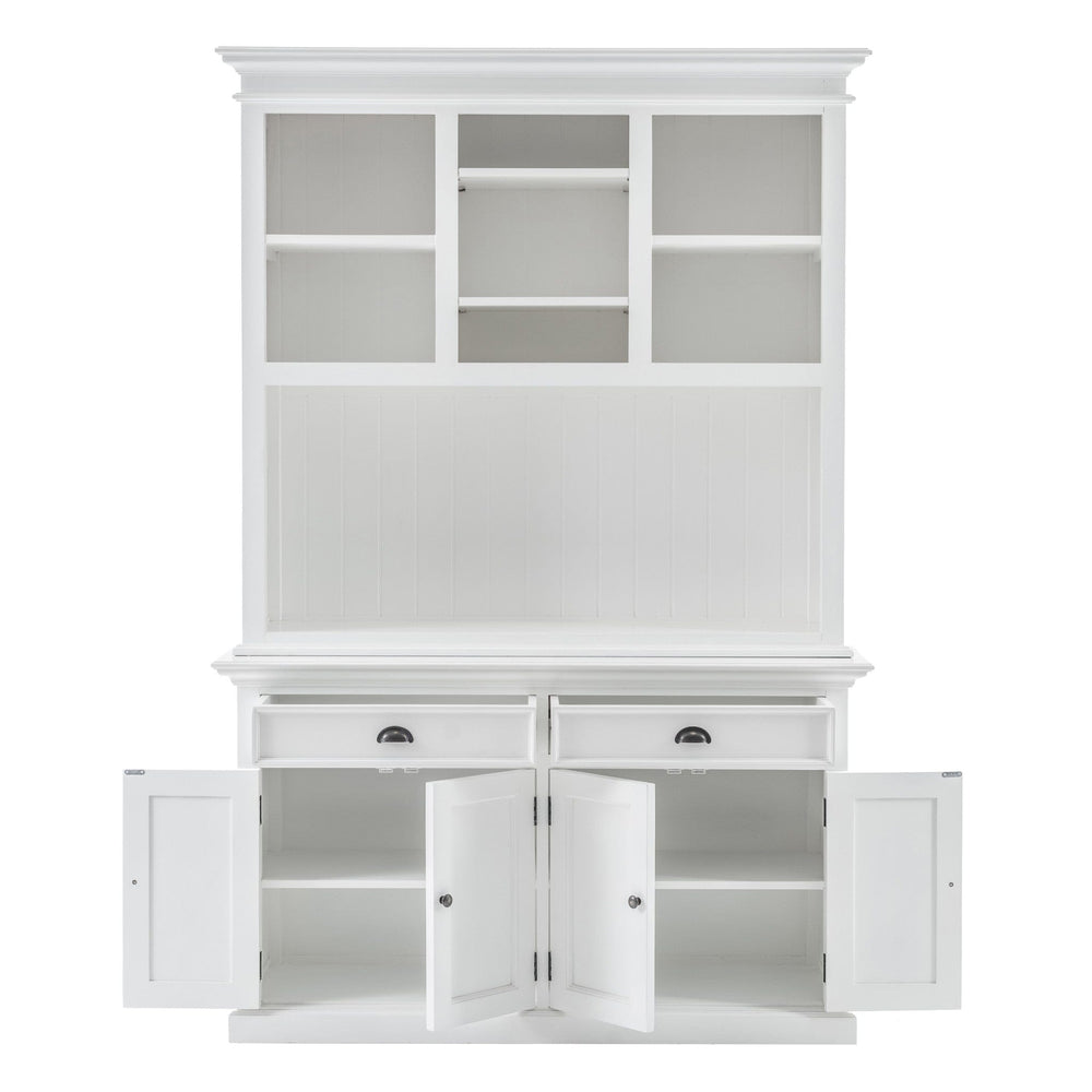87" White Solid Wood Adjustable Two Tier Bookcase - Homeroots