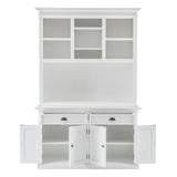 87" White Solid Wood Adjustable Two Tier Bookcase - Homeroots