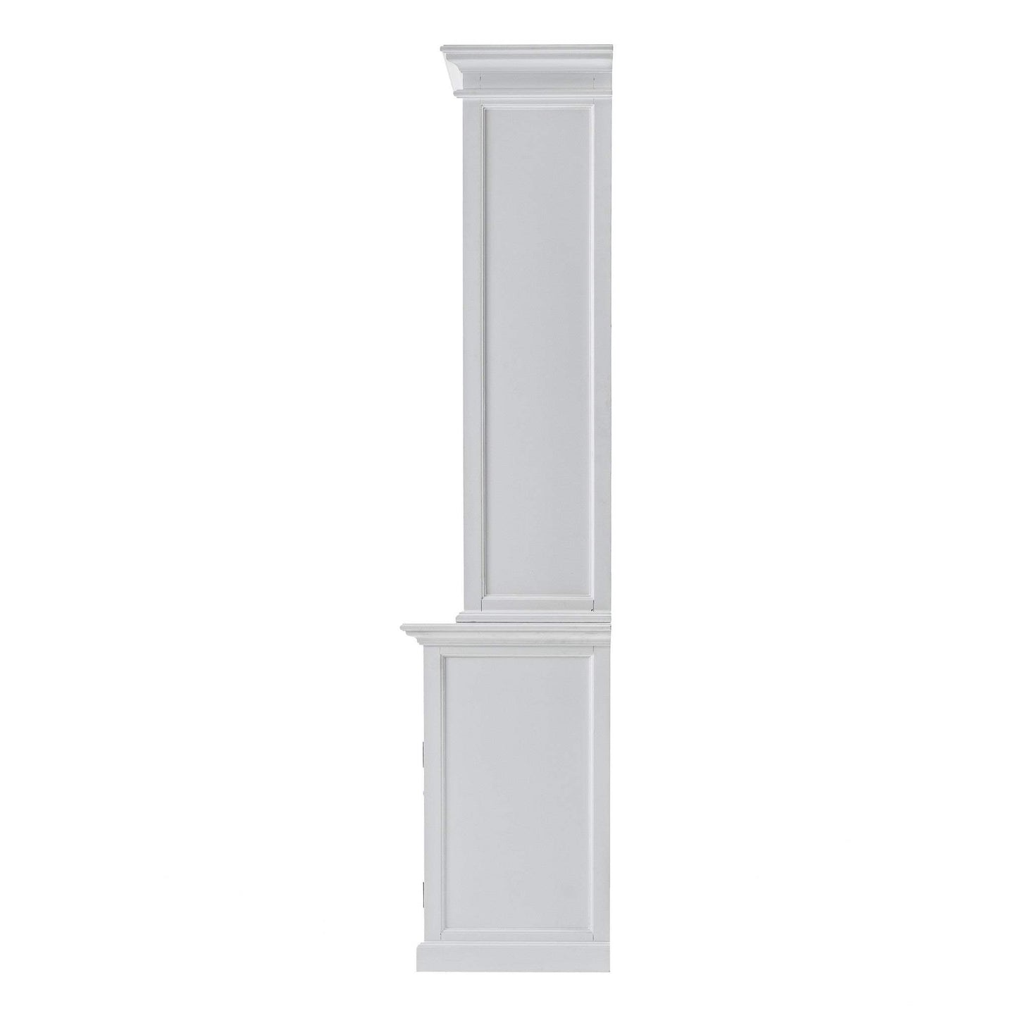 87" White Solid Wood Adjustable Two Tier Bookcase - Homeroots - Flyclothing LLC