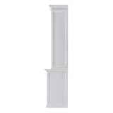 87" White Solid Wood Adjustable Two Tier Bookcase - Homeroots - Flyclothing LLC