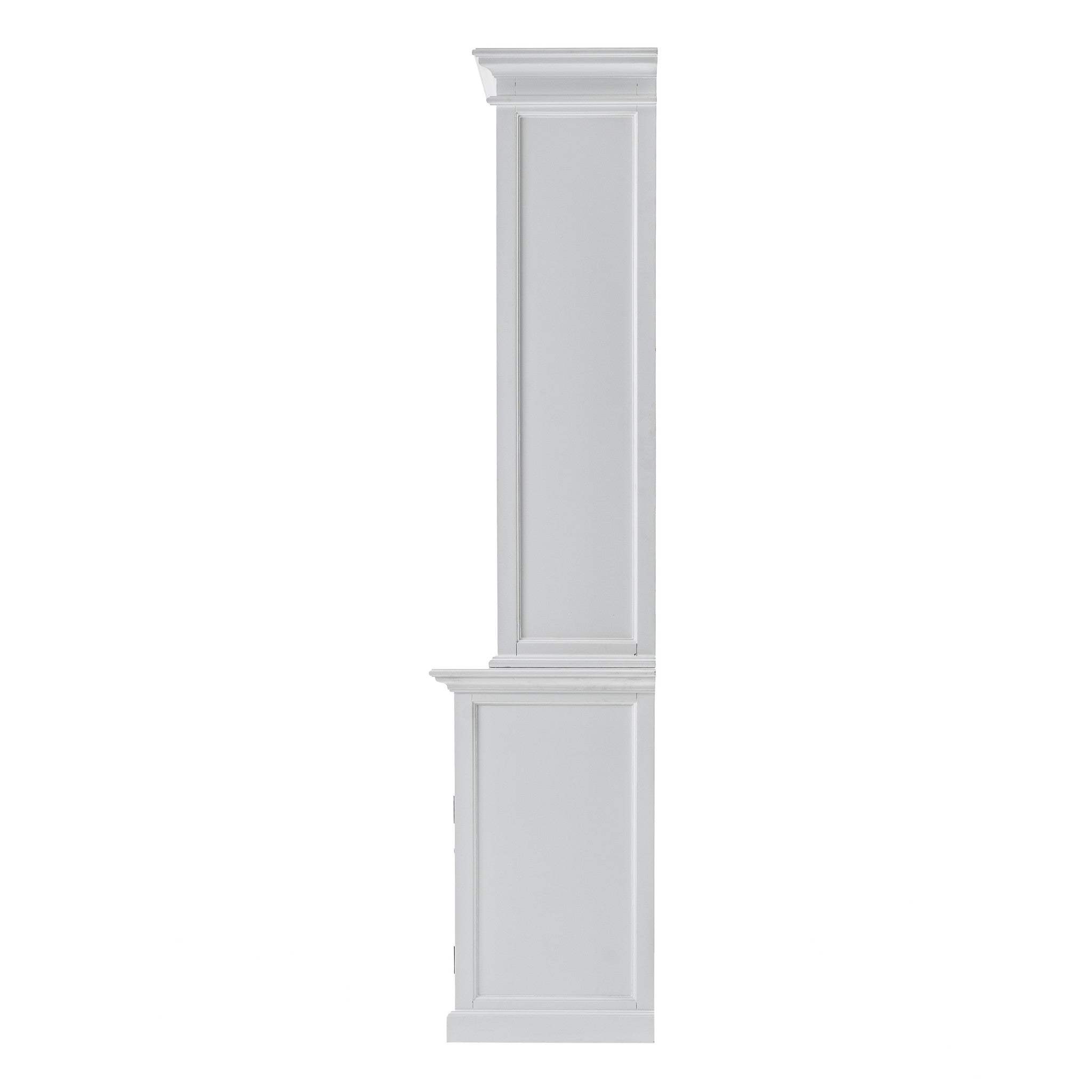 87" White Solid Wood Adjustable Two Tier Bookcase - Homeroots - Flyclothing LLC