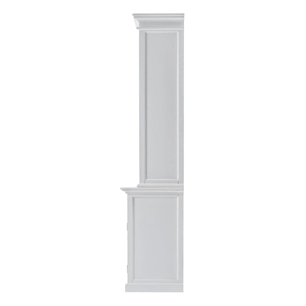 87" White Solid Wood Adjustable Two Tier Bookcase - Homeroots