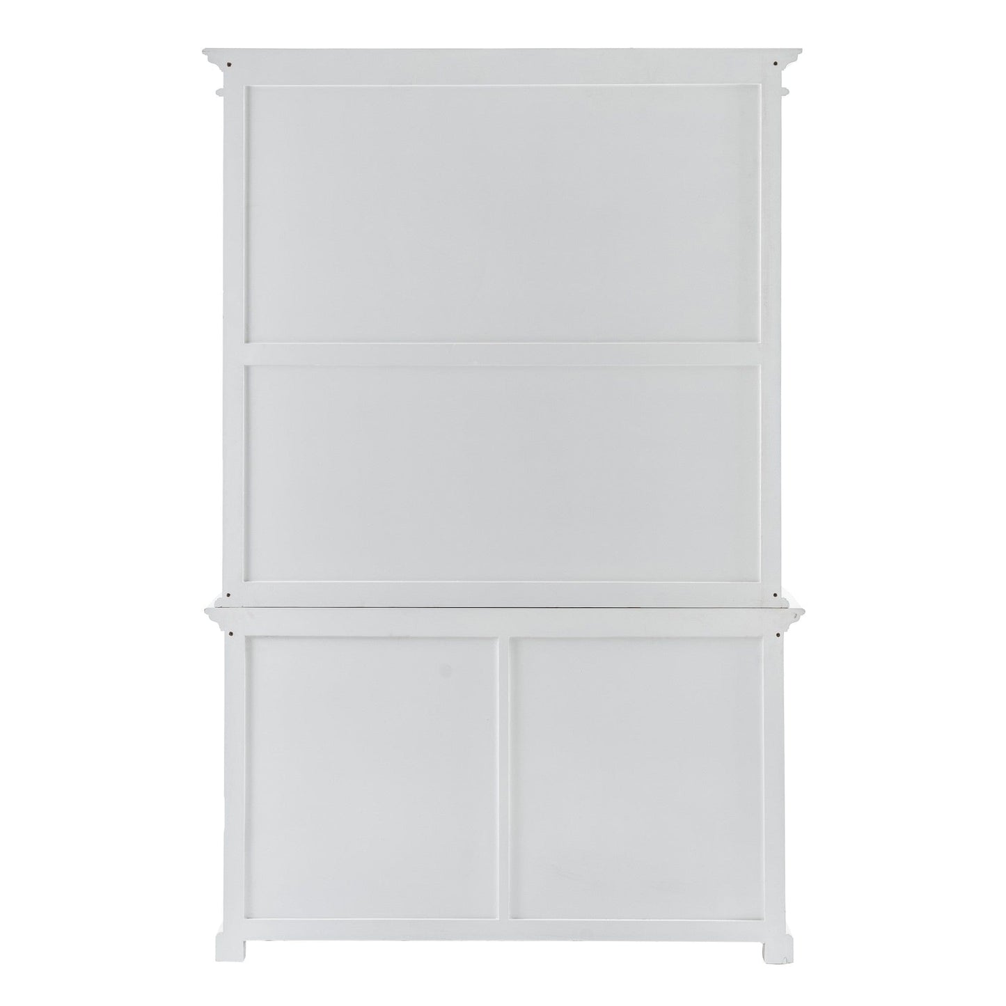 87" White Solid Wood Adjustable Two Tier Bookcase - Homeroots - Flyclothing LLC