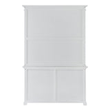 87" White Solid Wood Adjustable Two Tier Bookcase - Homeroots - Flyclothing LLC