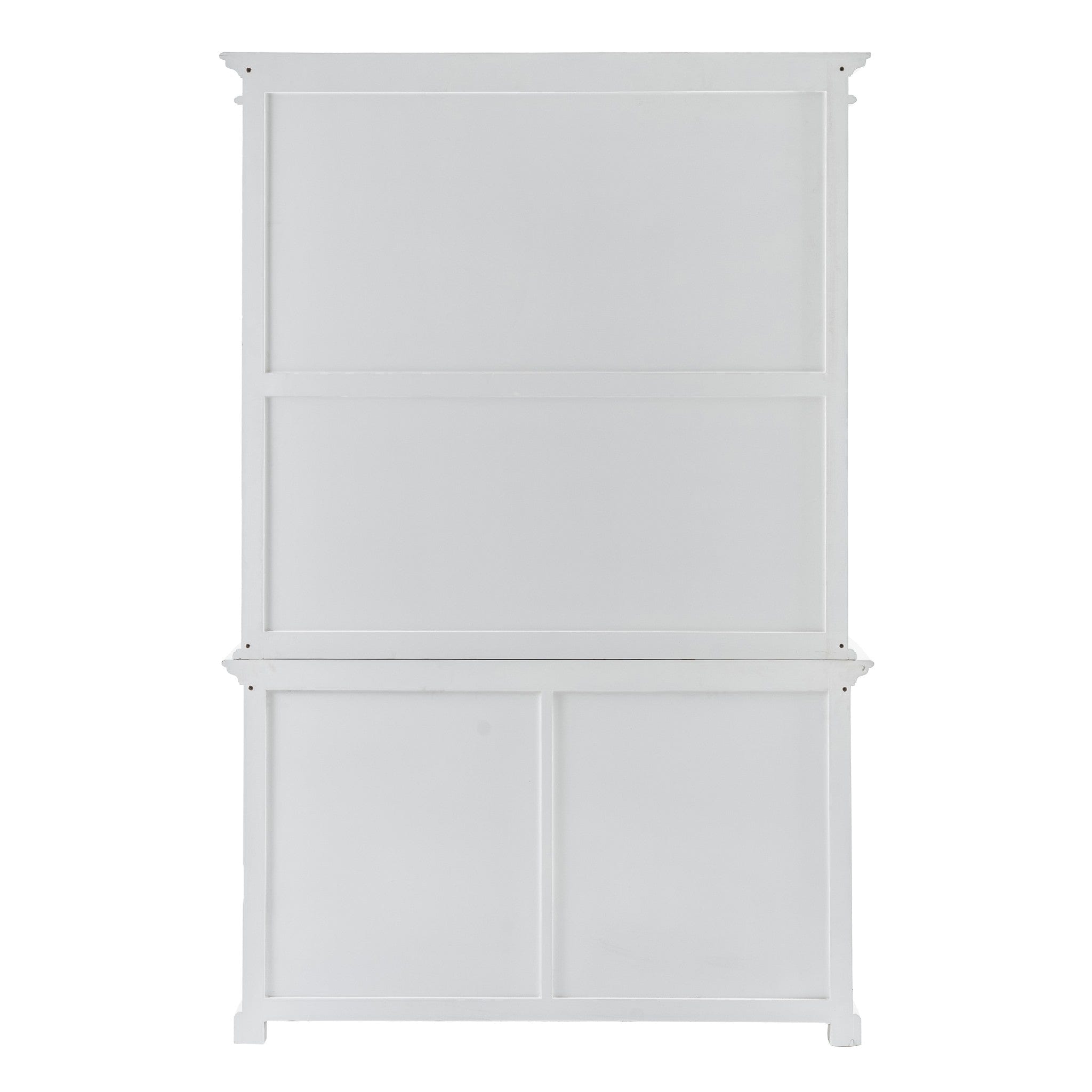 87" White Solid Wood Adjustable Two Tier Bookcase - Homeroots - Flyclothing LLC