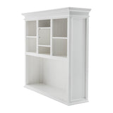 87" White Solid Wood Adjustable Two Tier Bookcase - Homeroots