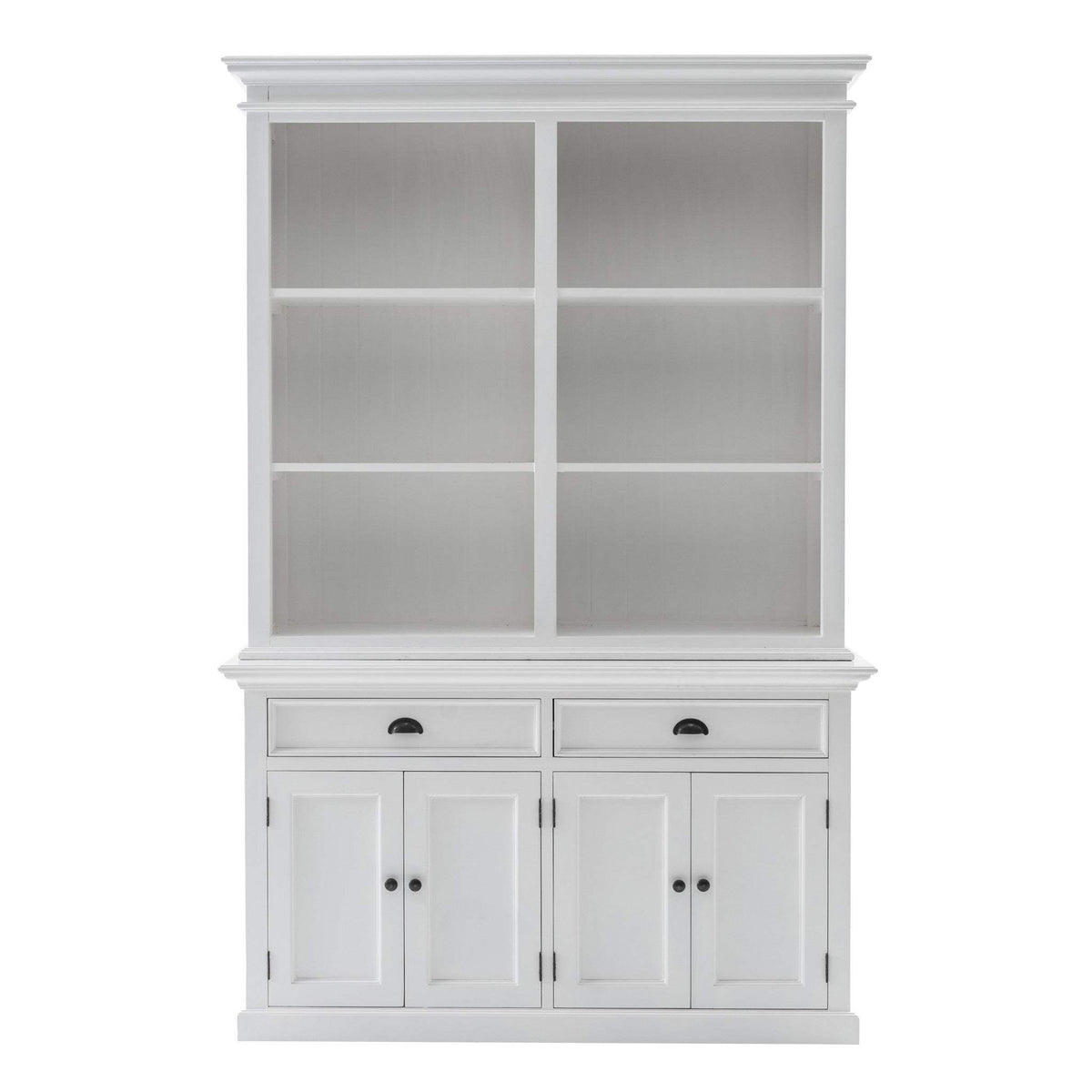 87" White Solid Wood Adjustable Four Tier Bookcase - Homeroots - Flyclothing LLC