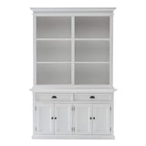 87" White Solid Wood Adjustable Four Tier Bookcase - Homeroots - Flyclothing LLC