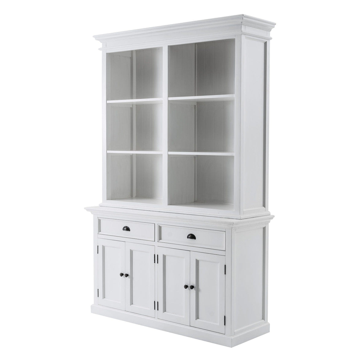 87" White Solid Wood Adjustable Four Tier Bookcase - Homeroots - Flyclothing LLC