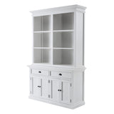87" White Solid Wood Adjustable Four Tier Bookcase - Homeroots - Flyclothing LLC