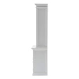 87" White Solid Wood Adjustable Four Tier Bookcase - Homeroots - Flyclothing LLC