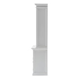 87" White Solid Wood Adjustable Four Tier Bookcase - Homeroots