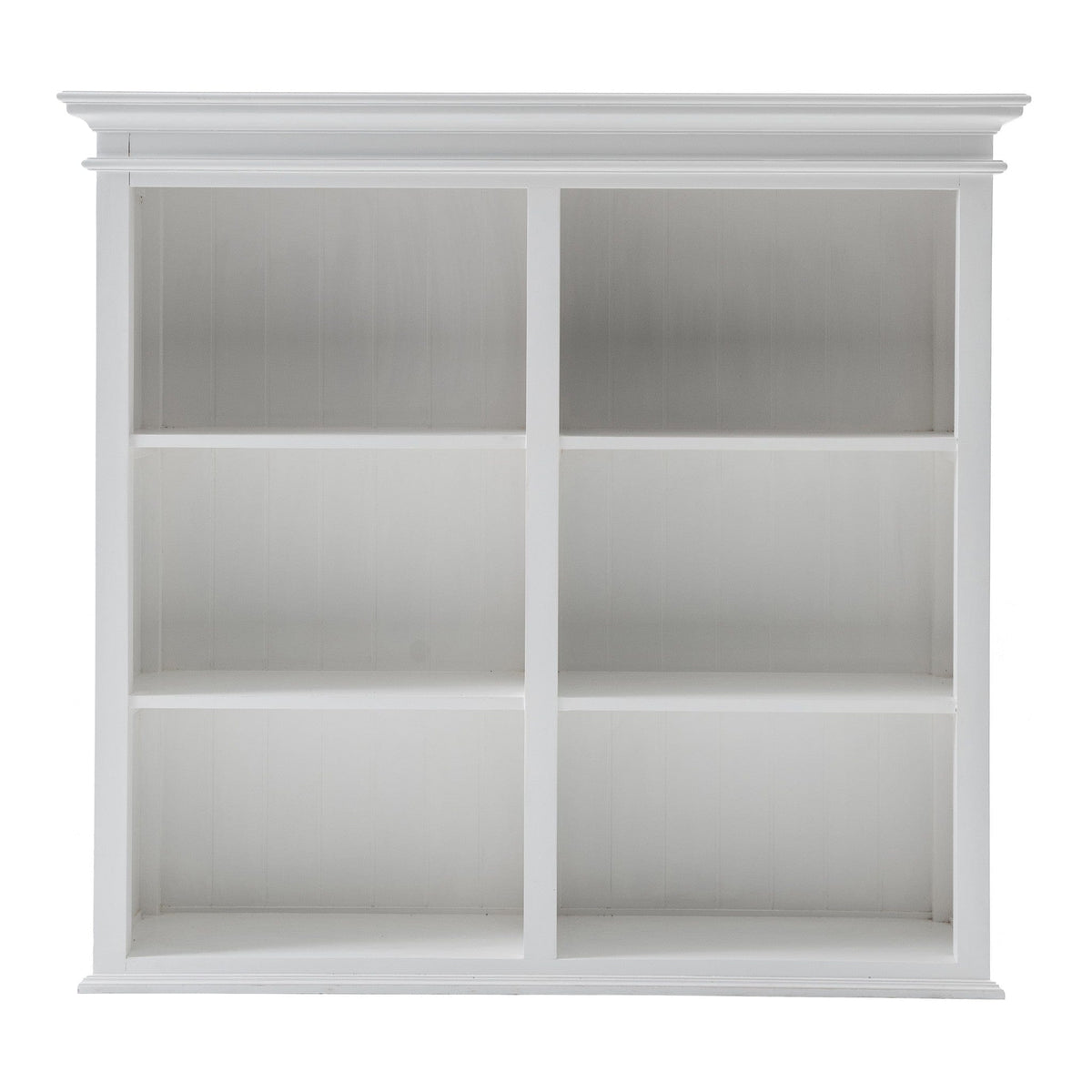 87" White Solid Wood Adjustable Four Tier Bookcase - Homeroots - Flyclothing LLC