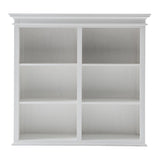 87" White Solid Wood Adjustable Four Tier Bookcase - Homeroots - Flyclothing LLC