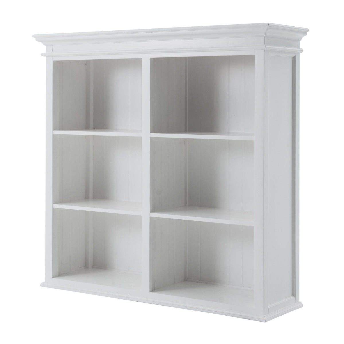 87" White Solid Wood Adjustable Four Tier Bookcase - Homeroots - Flyclothing LLC