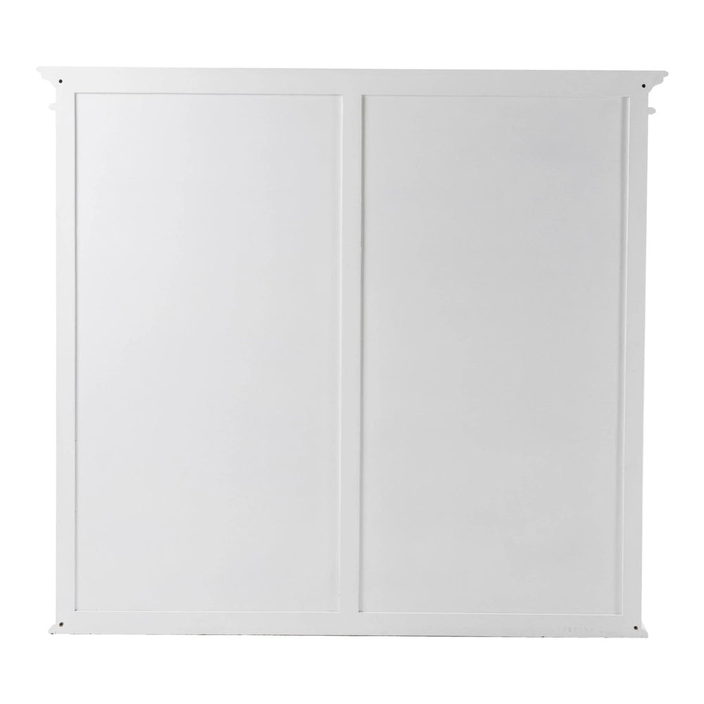 87" White Solid Wood Adjustable Four Tier Bookcase - Homeroots
