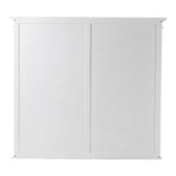 87" White Solid Wood Adjustable Four Tier Bookcase - Homeroots