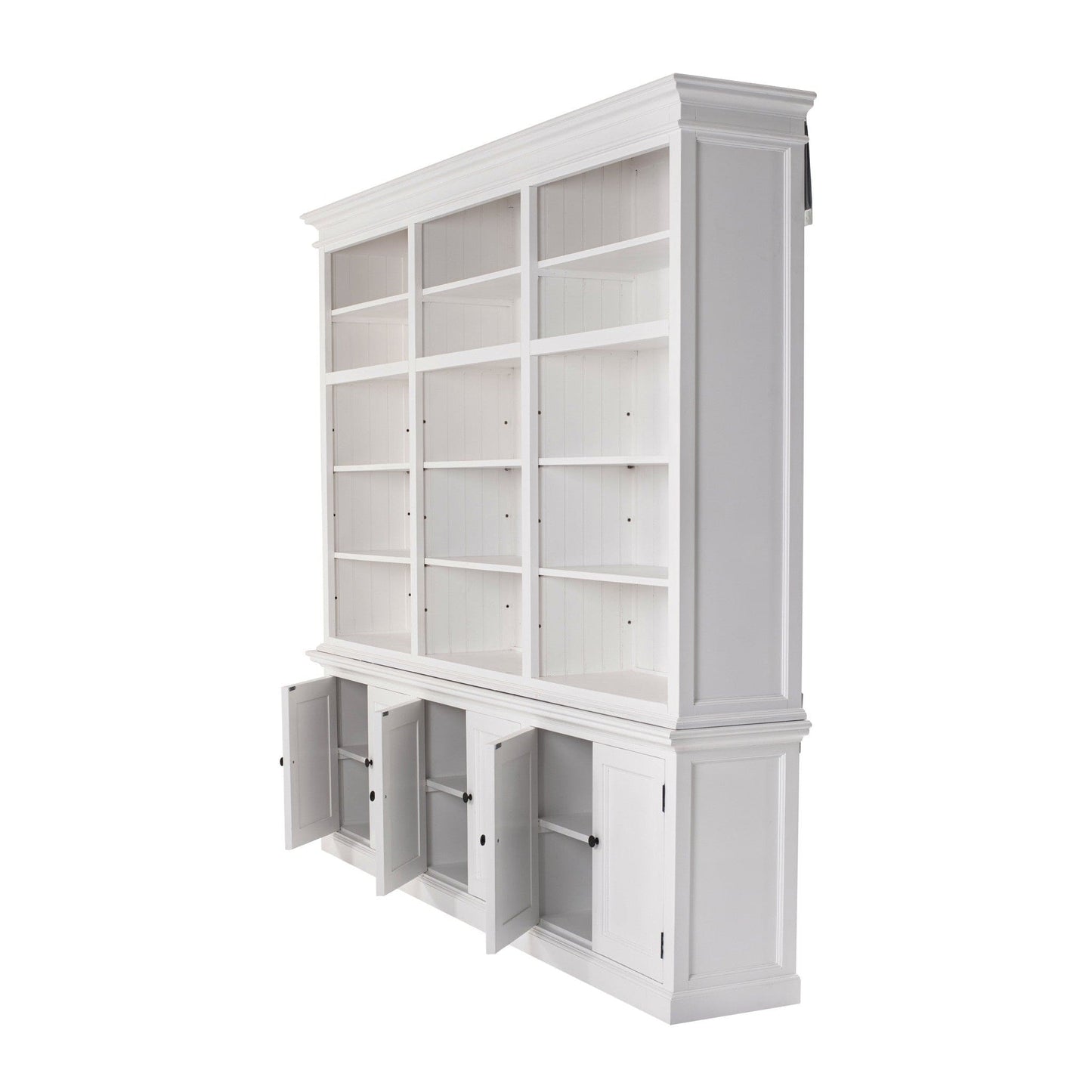 71" White Solid Wood Frame Dining Hutch With Multiple Shelves And Three Drawers - Homeroots - Flyclothing LLC