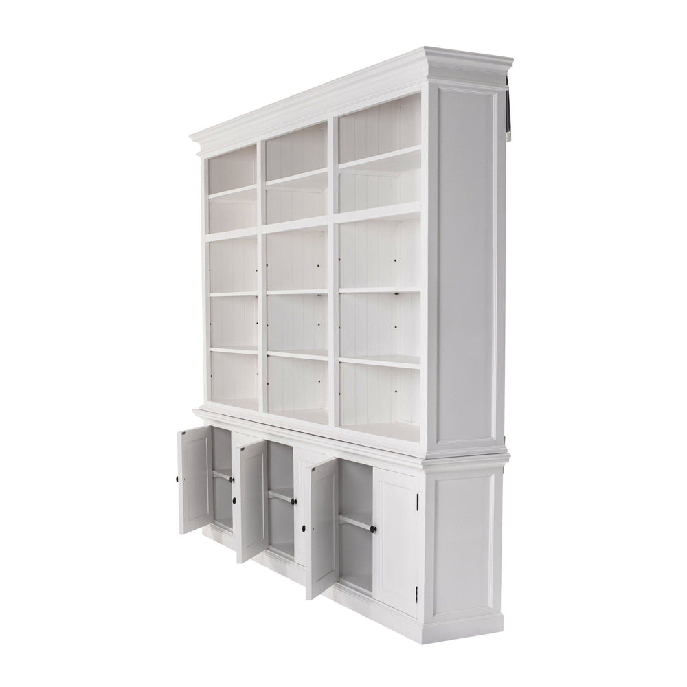 71" White Solid Wood Frame Dining Hutch With Multiple Shelves And Three Drawers - Homeroots