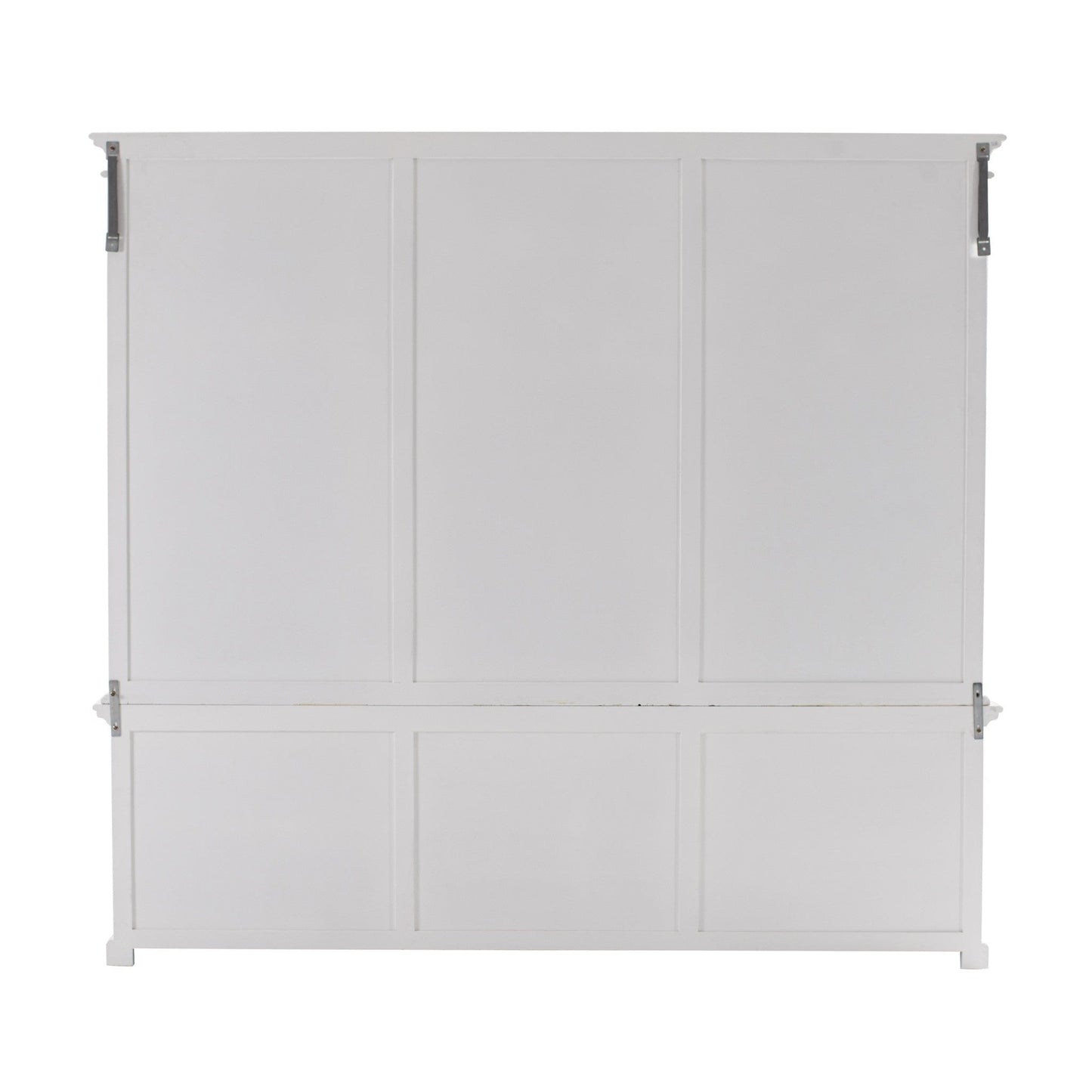 71" White Solid Wood Frame Dining Hutch With Multiple Shelves And Three Drawers - Homeroots - Flyclothing LLC