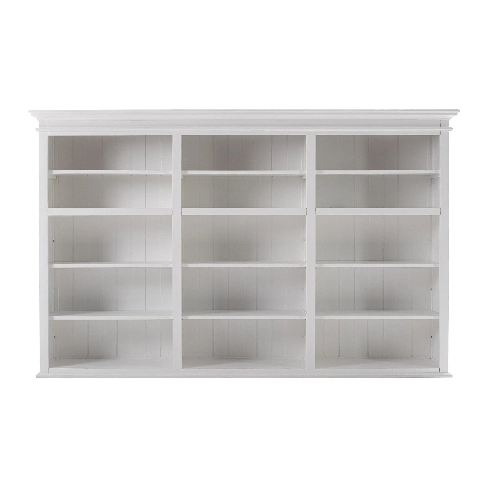71" White Solid Wood Frame Dining Hutch With Multiple Shelves And Three Drawers - Homeroots - Flyclothing LLC