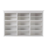 71" White Solid Wood Frame Dining Hutch With Multiple Shelves And Three Drawers - Homeroots