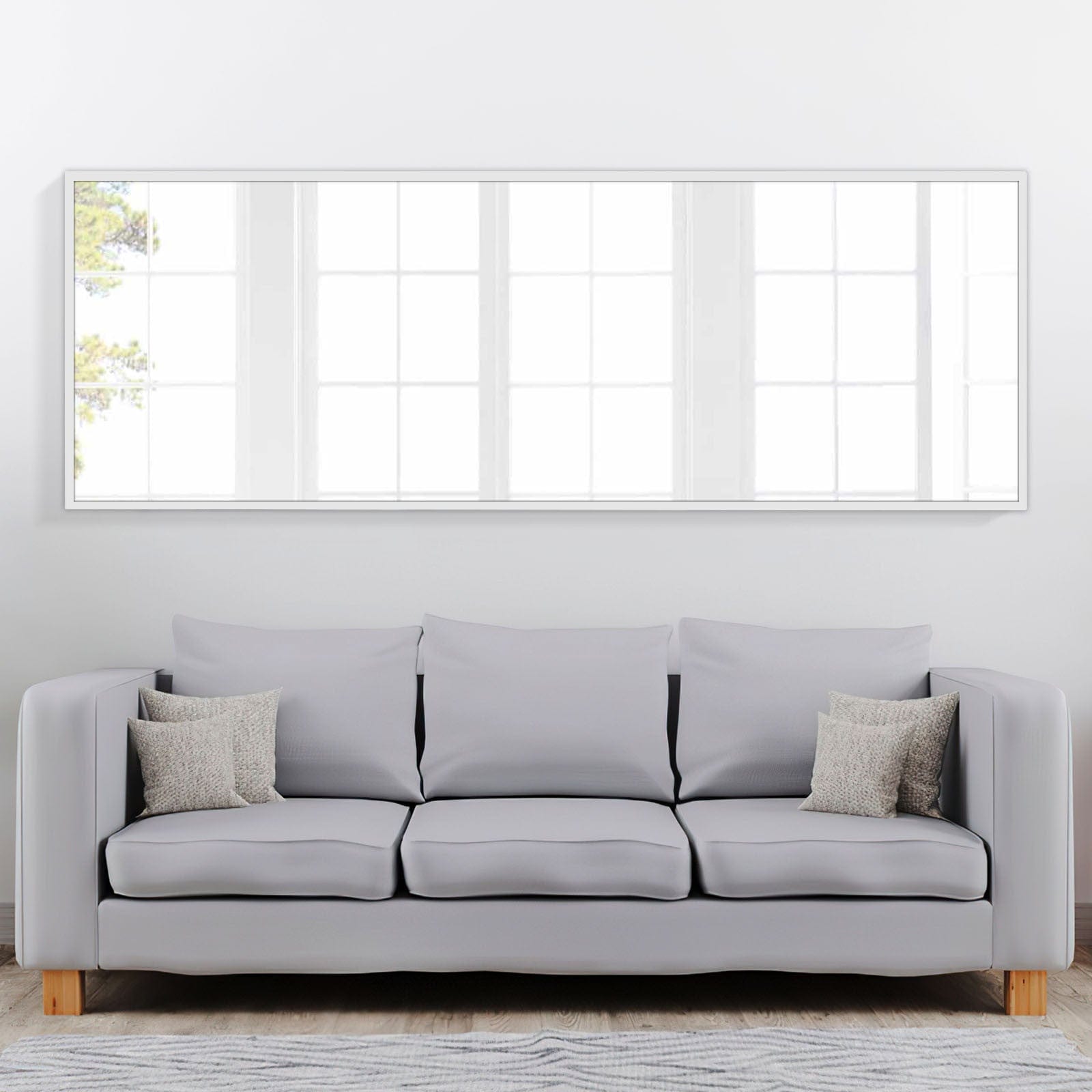 Freestanding Silver Full-length Floor Mirror - Homeroots