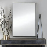 Black Aluminum Wall Mirror - Homeroots
