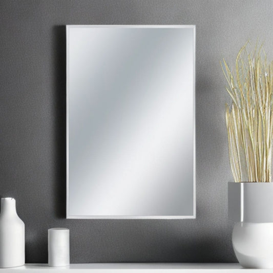 Silver Rectangular Wall Mirror - Homeroots
