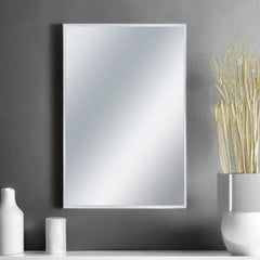 Silver Rectangular Wall Mirror - Homeroots