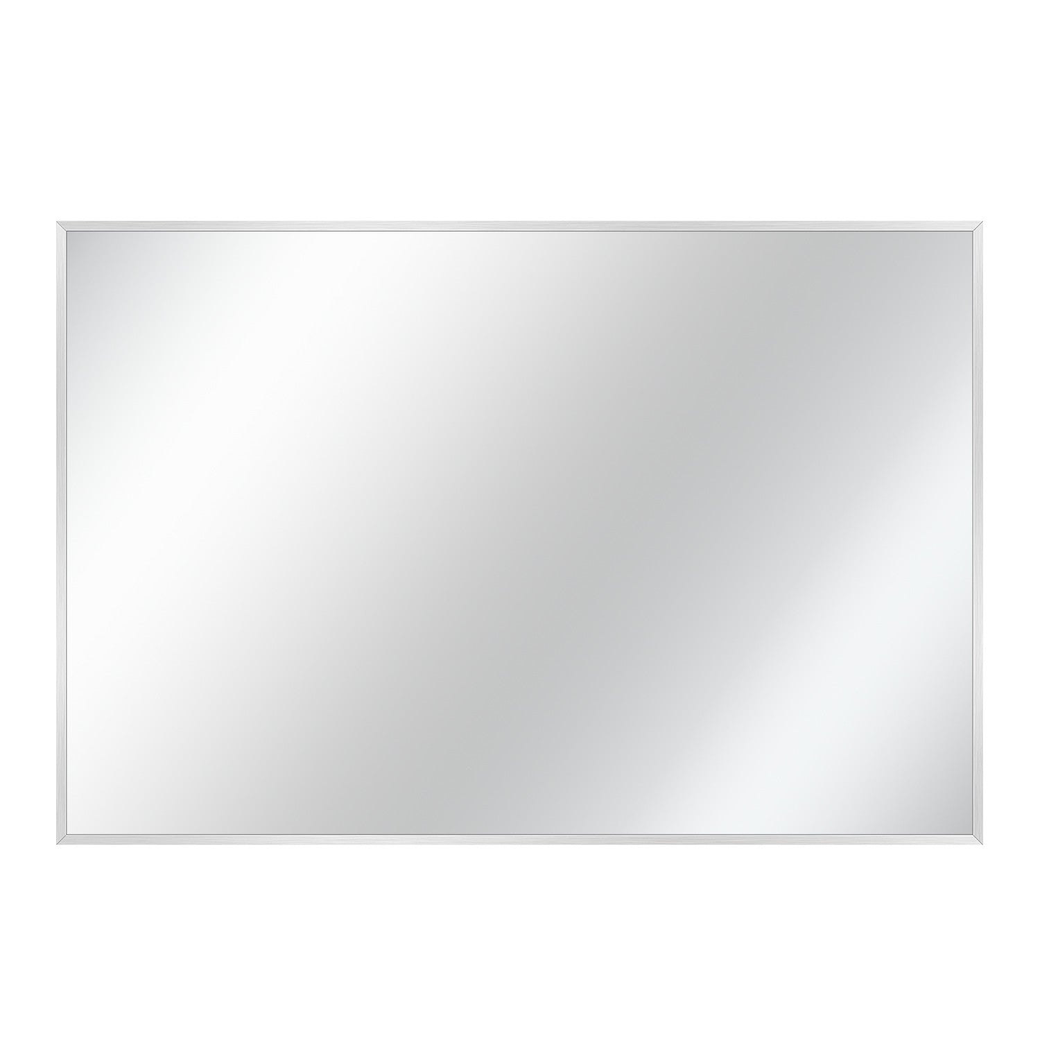 Silver Rectangular Wall Mirror - Homeroots