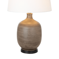 Set of Two 28" Black Table Lamp With White Empire Shade - Homeroots