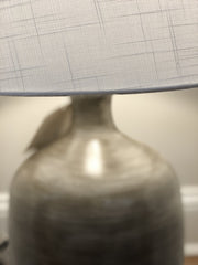 Set of Two 28" Black Table Lamp With White Empire Shade - Homeroots