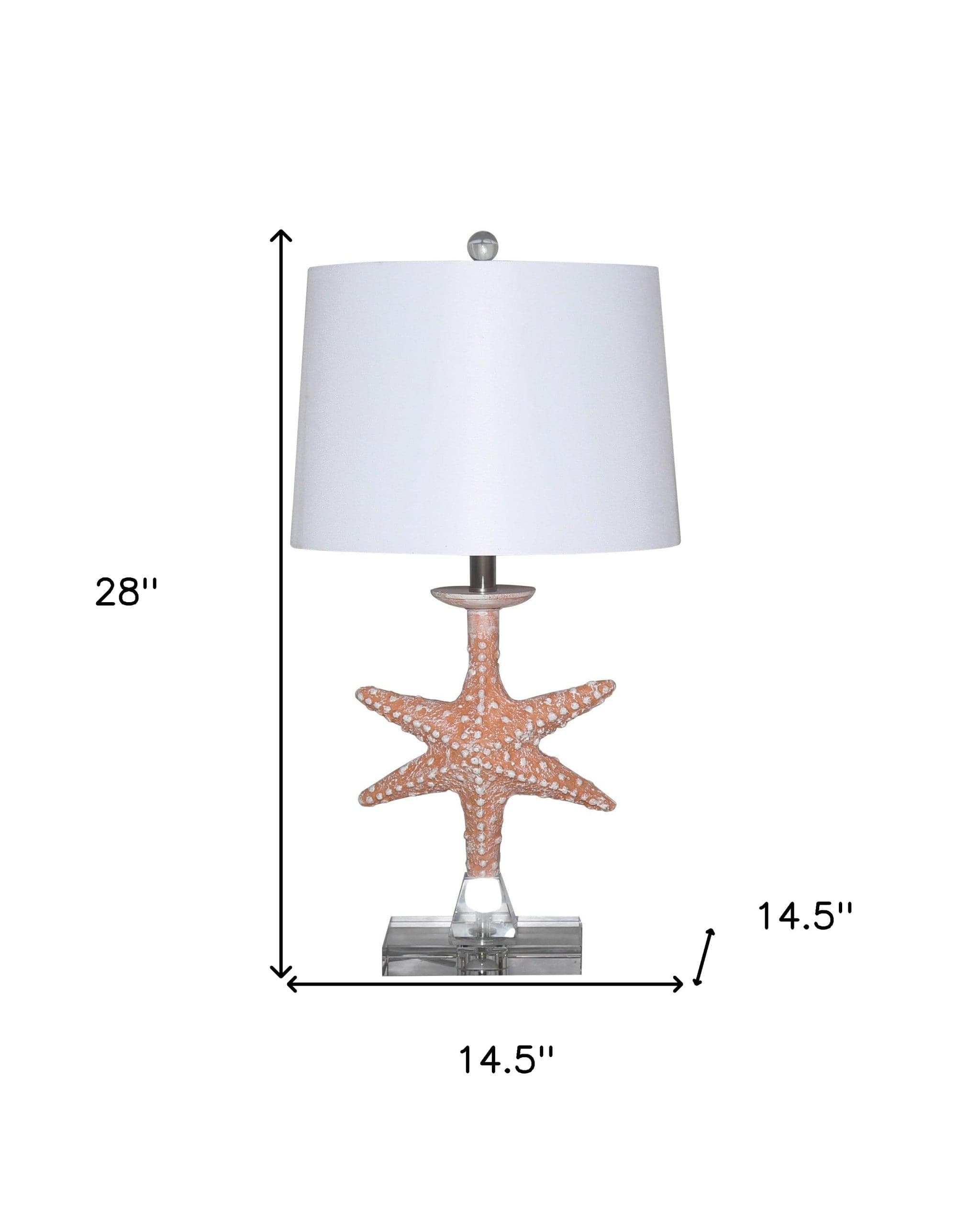 Set of Two 28" Clear Table Lamp With White Drum Shade - Homeroots
