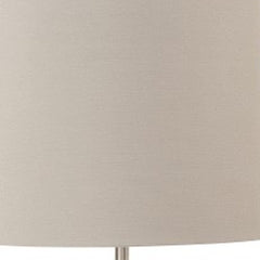 Set of Two Modern Distressed Gray and Silver Table Lamps - Homeroots