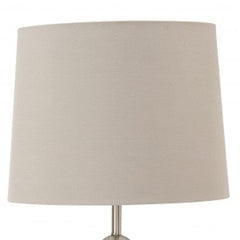 Set of Two Modern Distressed Gray and Silver Table Lamps - Homeroots