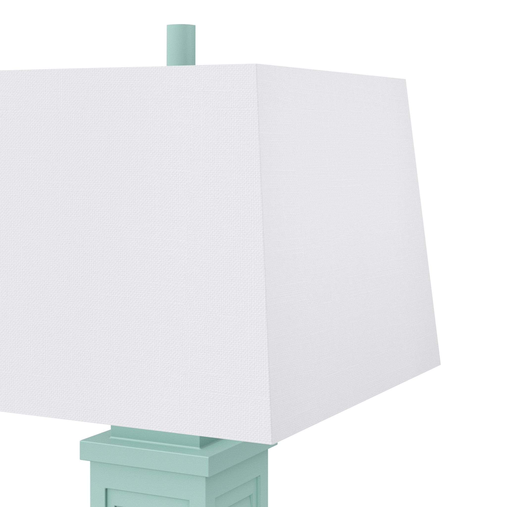 Set of Two 32" Teal Blue Table Lamp With Off White Shade - Homeroots