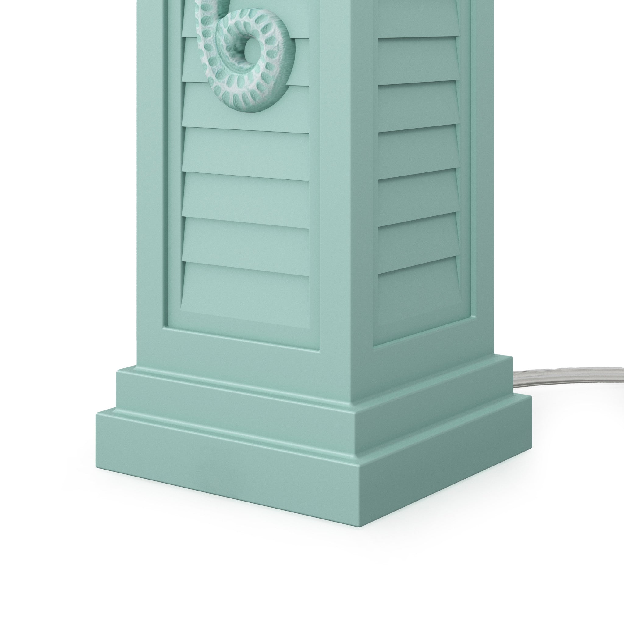 Set of Two 32" Teal Blue Table Lamp With Off White Shade - Homeroots